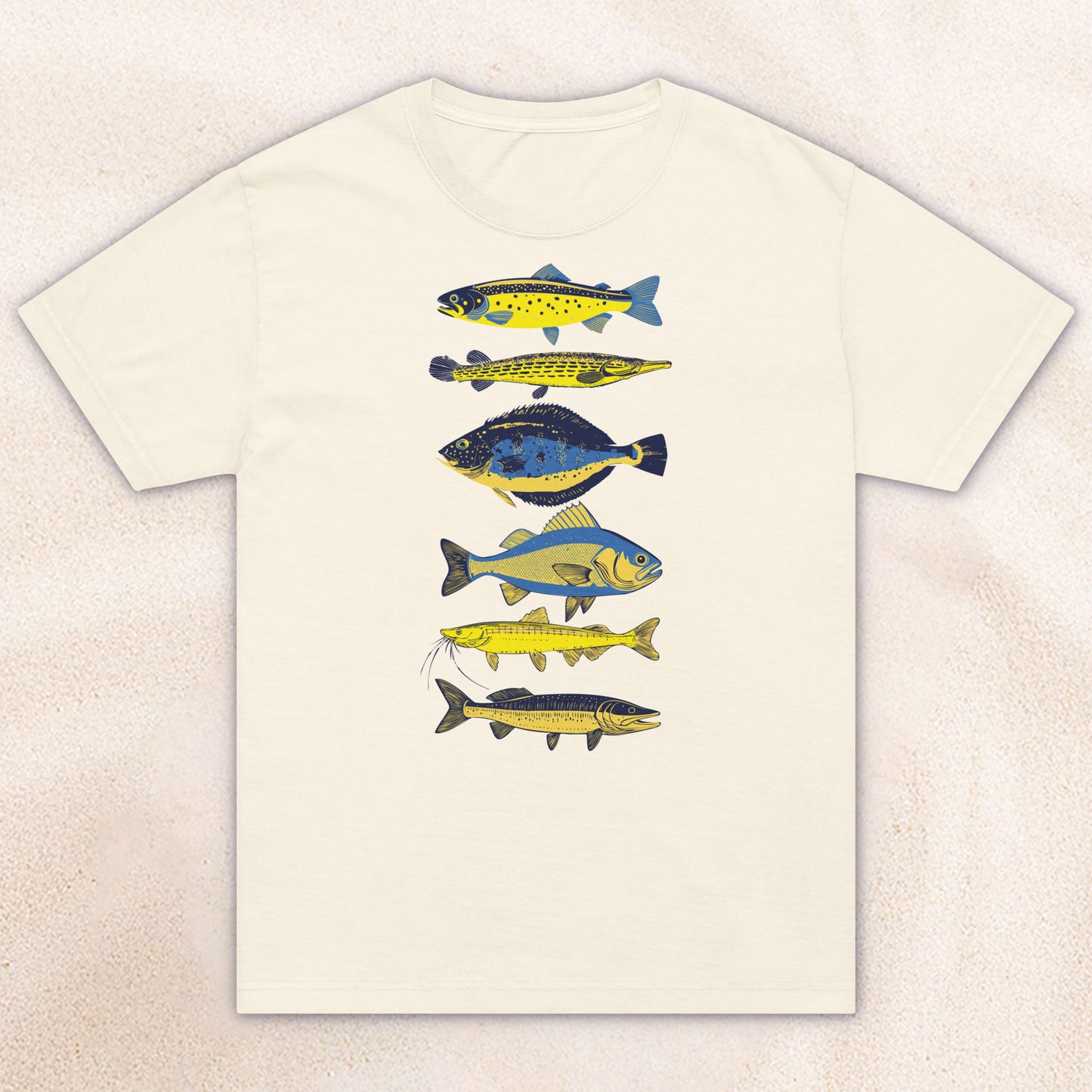 Atlantic Catch T-Shirt – White Sand