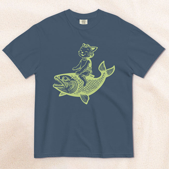 The Cat's Fish T-Shirt – Midnight