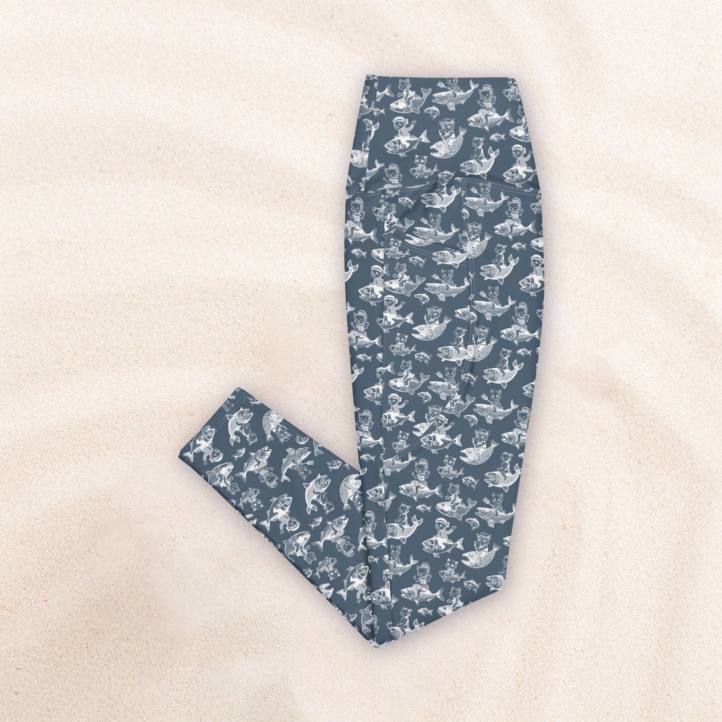 The Cat's Fish Yoga Leggings with Pockets – Van Deusen Blue