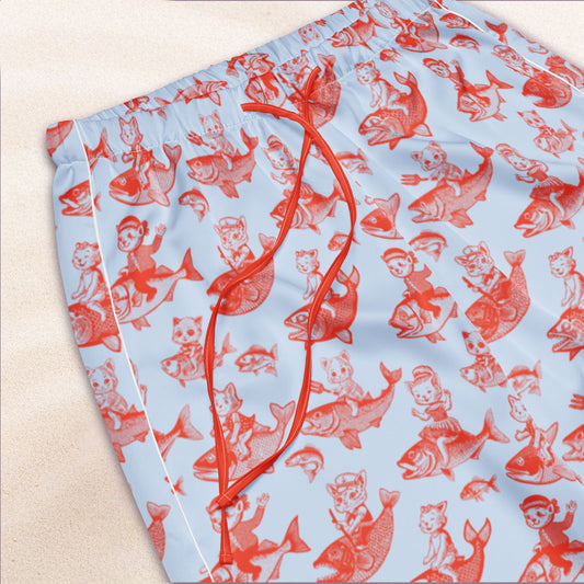 The Cat's Fish Pajama Pants – Periwinkle Blue