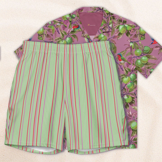 Citrus Grove Cuban Collar Shirt – African Violet