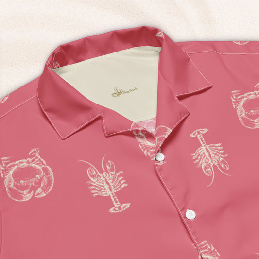 Field Guide Cuban Collar Shirt, Loose Repeat – Salmon