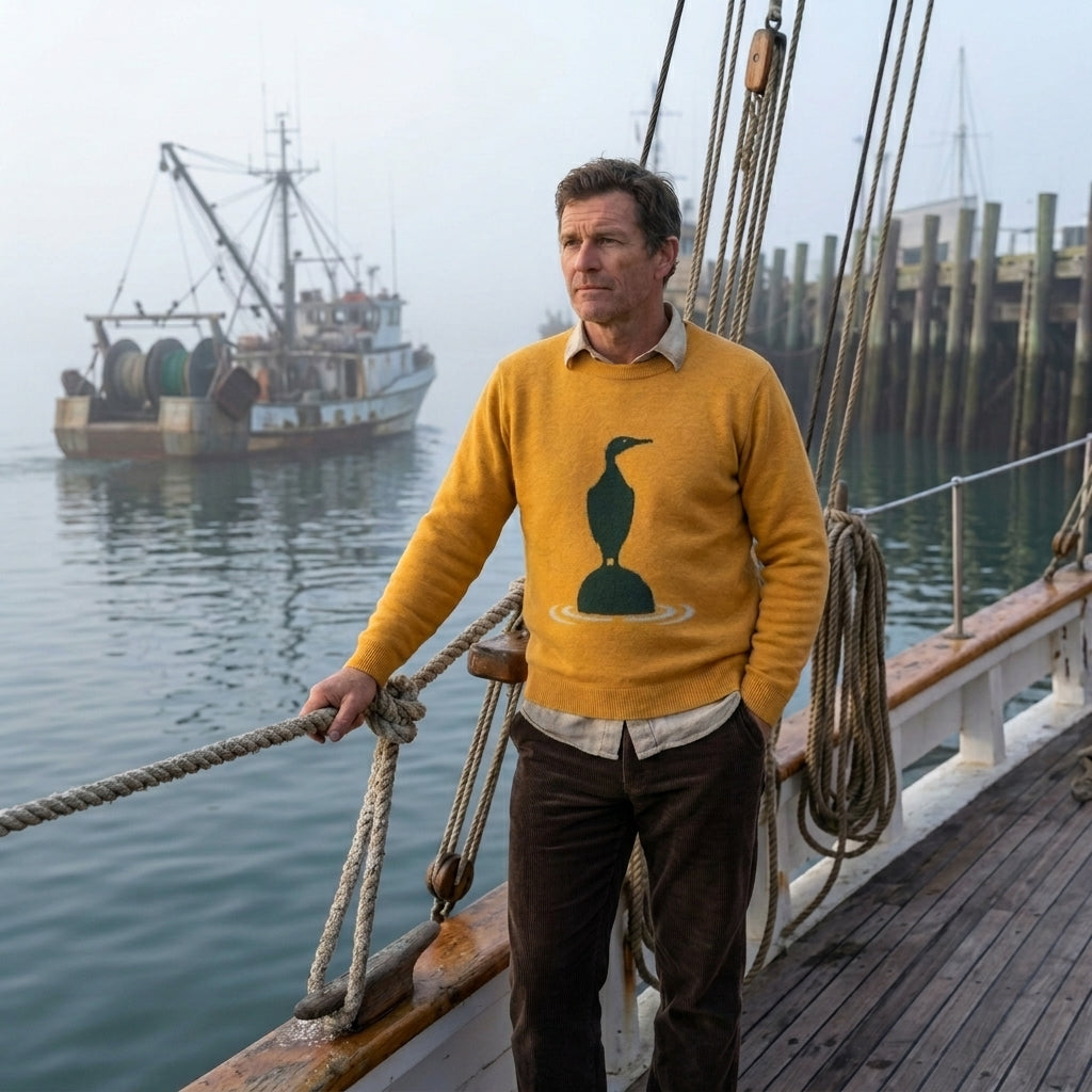 Cormorant Crew Sweater – Harbor Gold