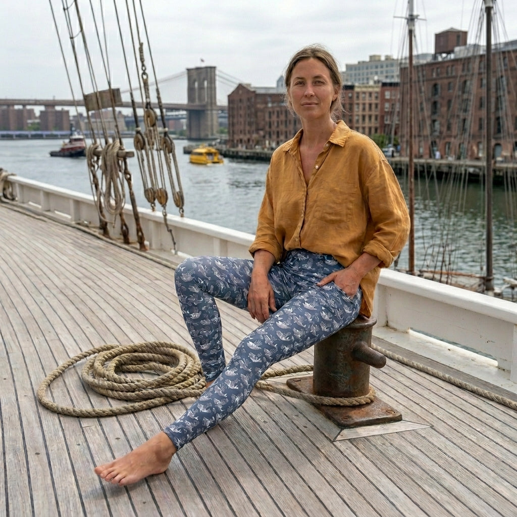 The Cat's Fish Leggings with Pockets – Van Deusen Blue
