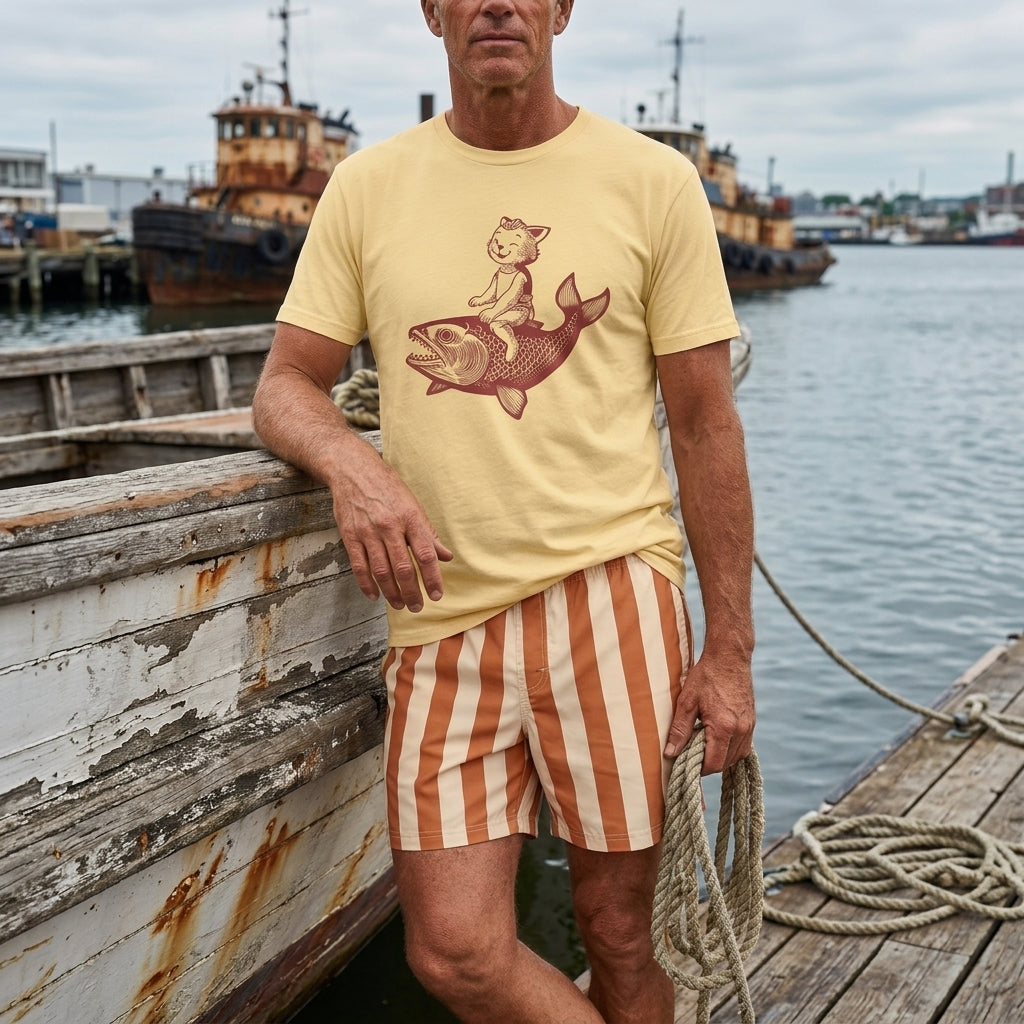 Palheiros Board Shorts – Rust and Cereal Milk (Limited Edition)