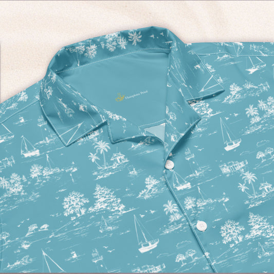 Seaside Toile Tropical Shirt – Ocean