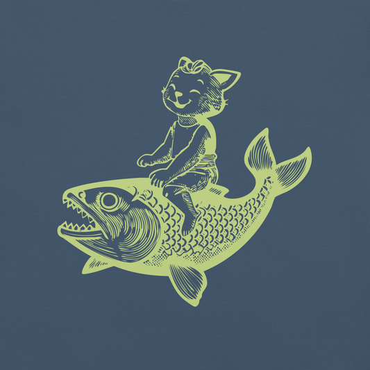 The Cat's Fish T-Shirt – Midnight