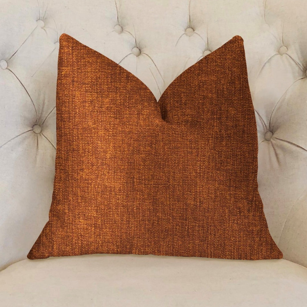 Luxe Burnt Cedar Throw Pillow