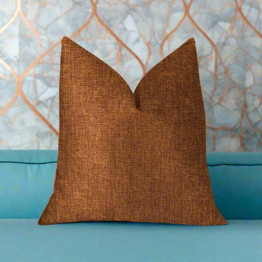 Luxe Burnt Cedar Throw Pillow