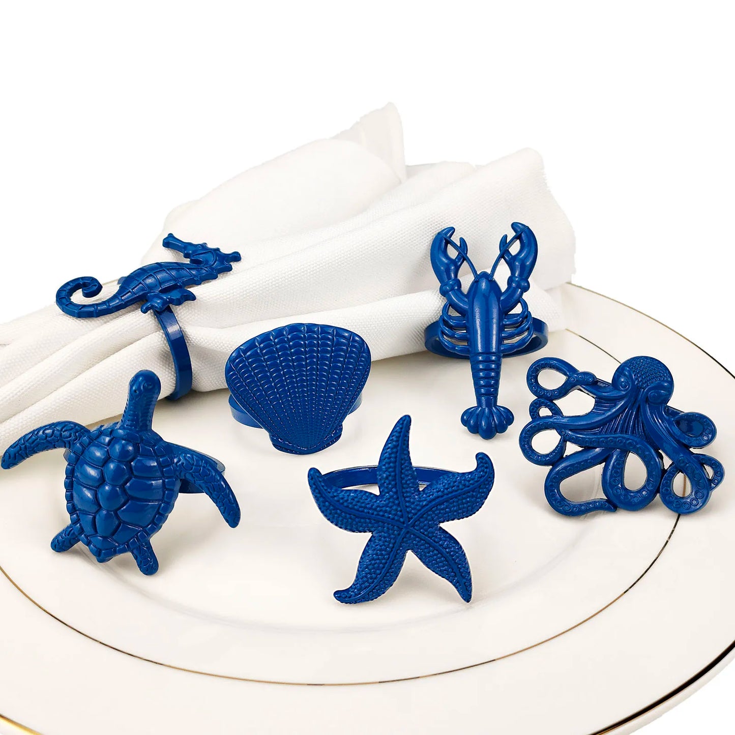 Coastal Heritage Napkin Rings - Sea Creatures