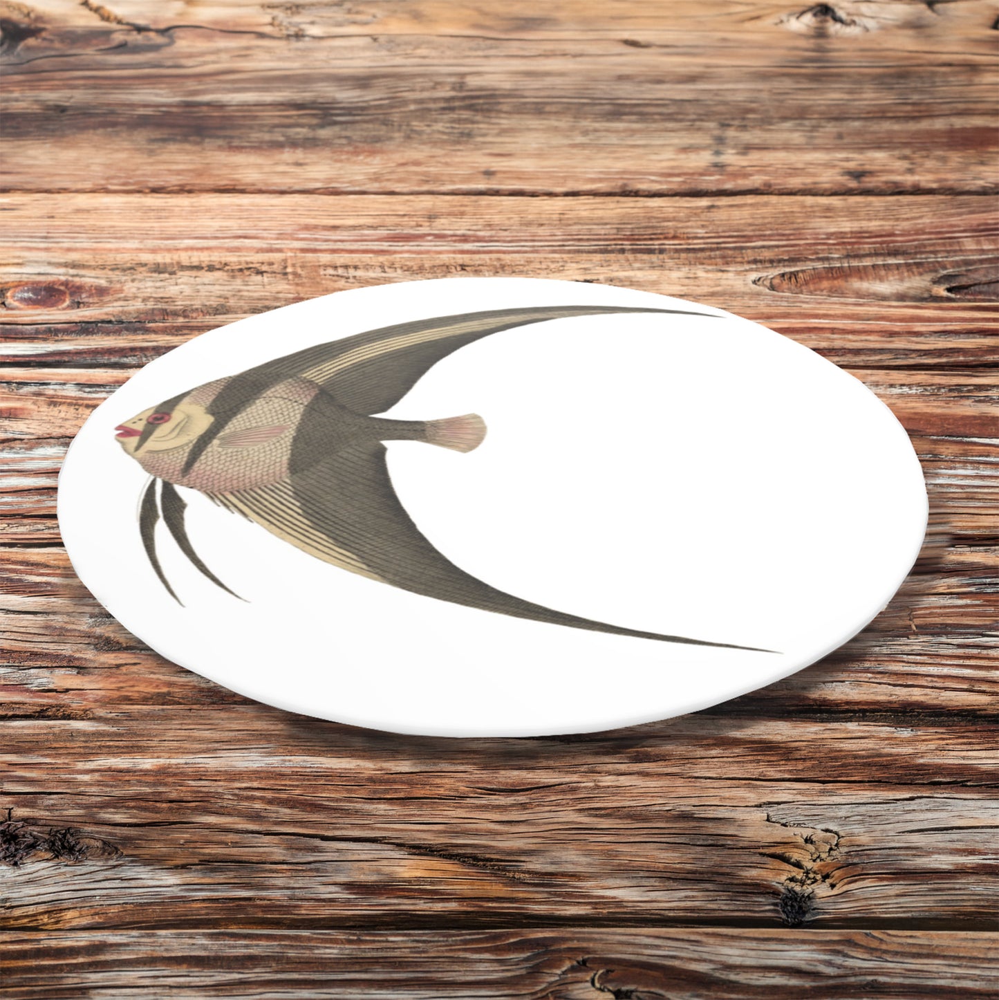 Vintage-inspired angelfish serving platter