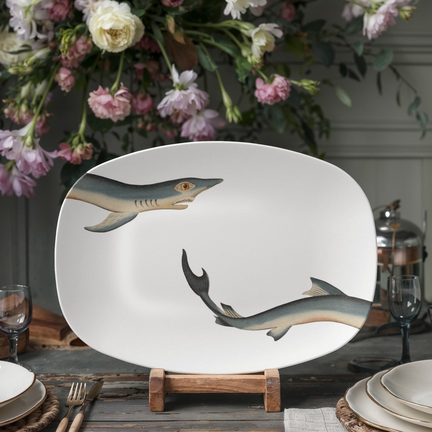 Vintage sharky fish serving plate