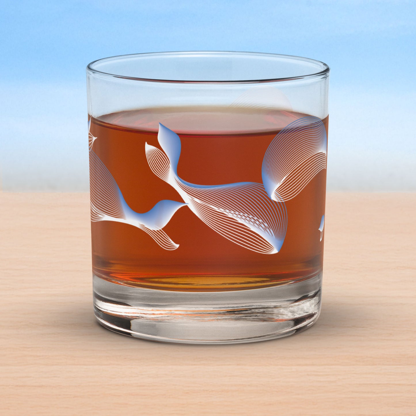 Whales old fashioned on-the-rocks glasses