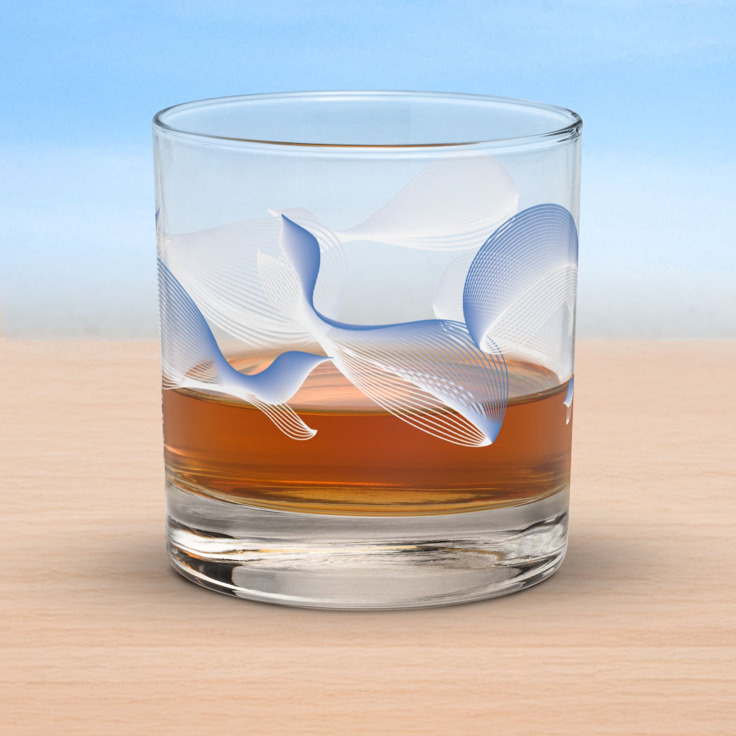 Whales old fashioned on-the-rocks glasses