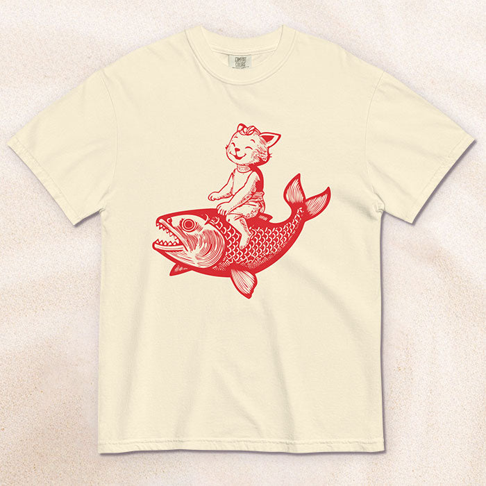 The Cat's Fish T-Shirt – Ivory