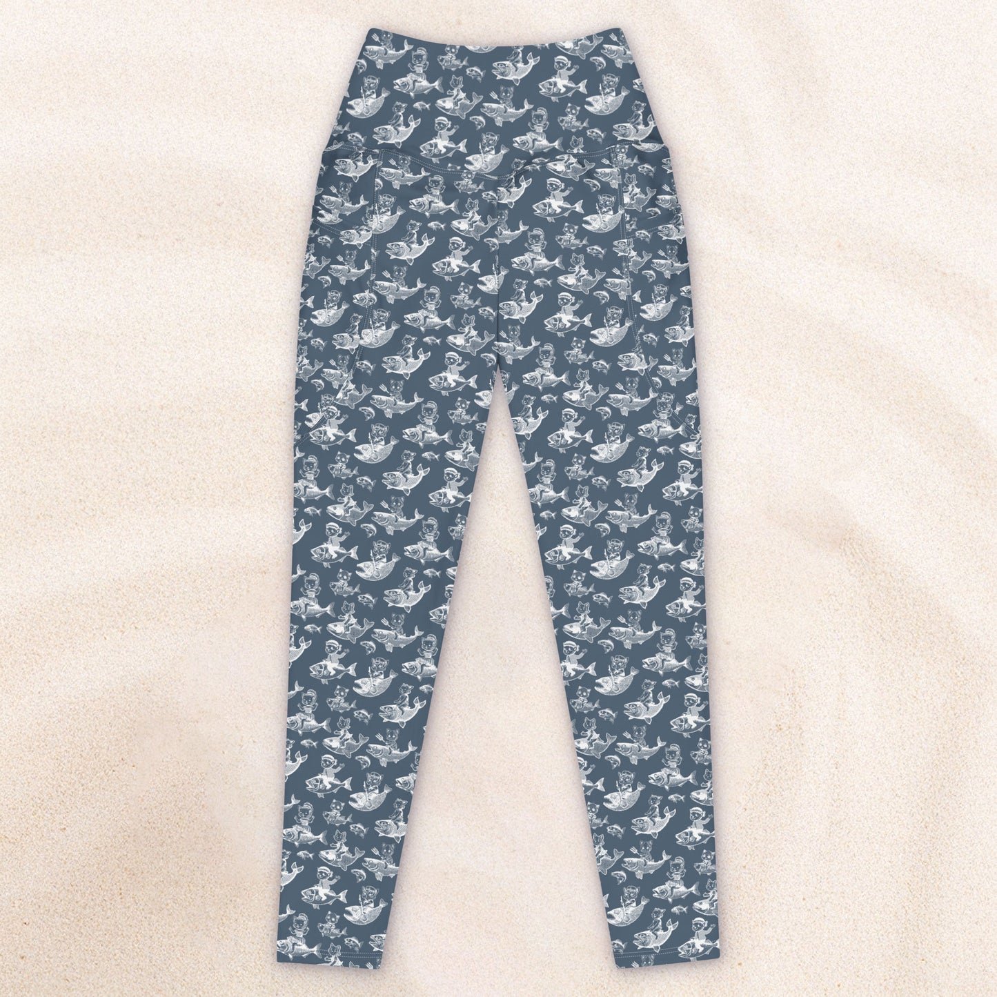 The Cat's Fish Yoga Leggings with Pockets – Van Deusen Blue