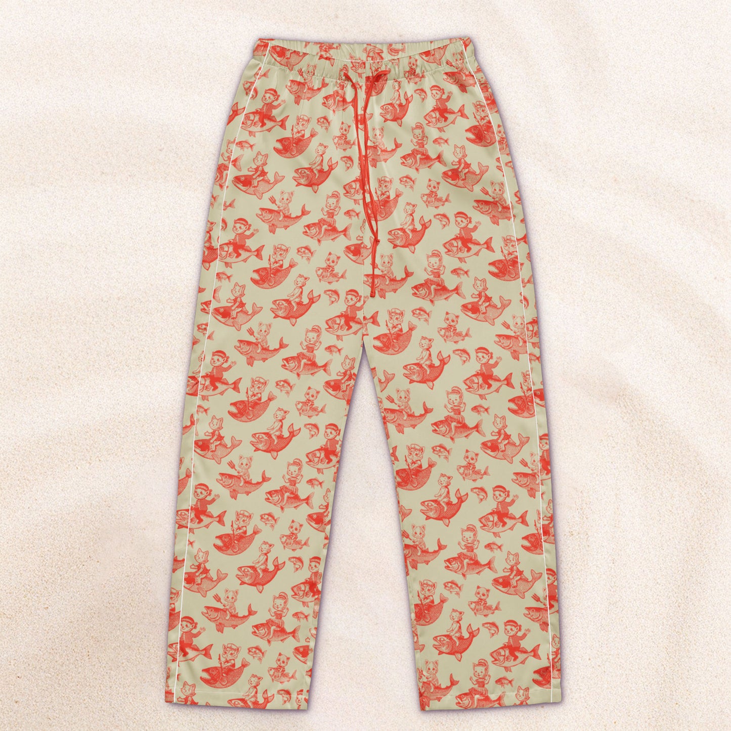 The Cat's Fish Pajama Pants – Dutch Cream
