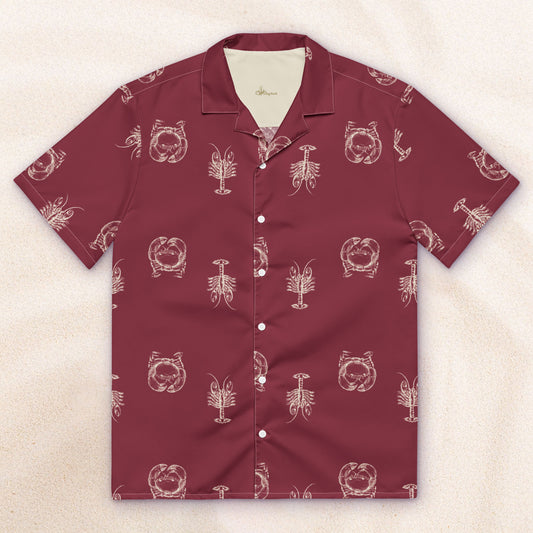 Field Guide Cuban Collar Shirt – Burgundy