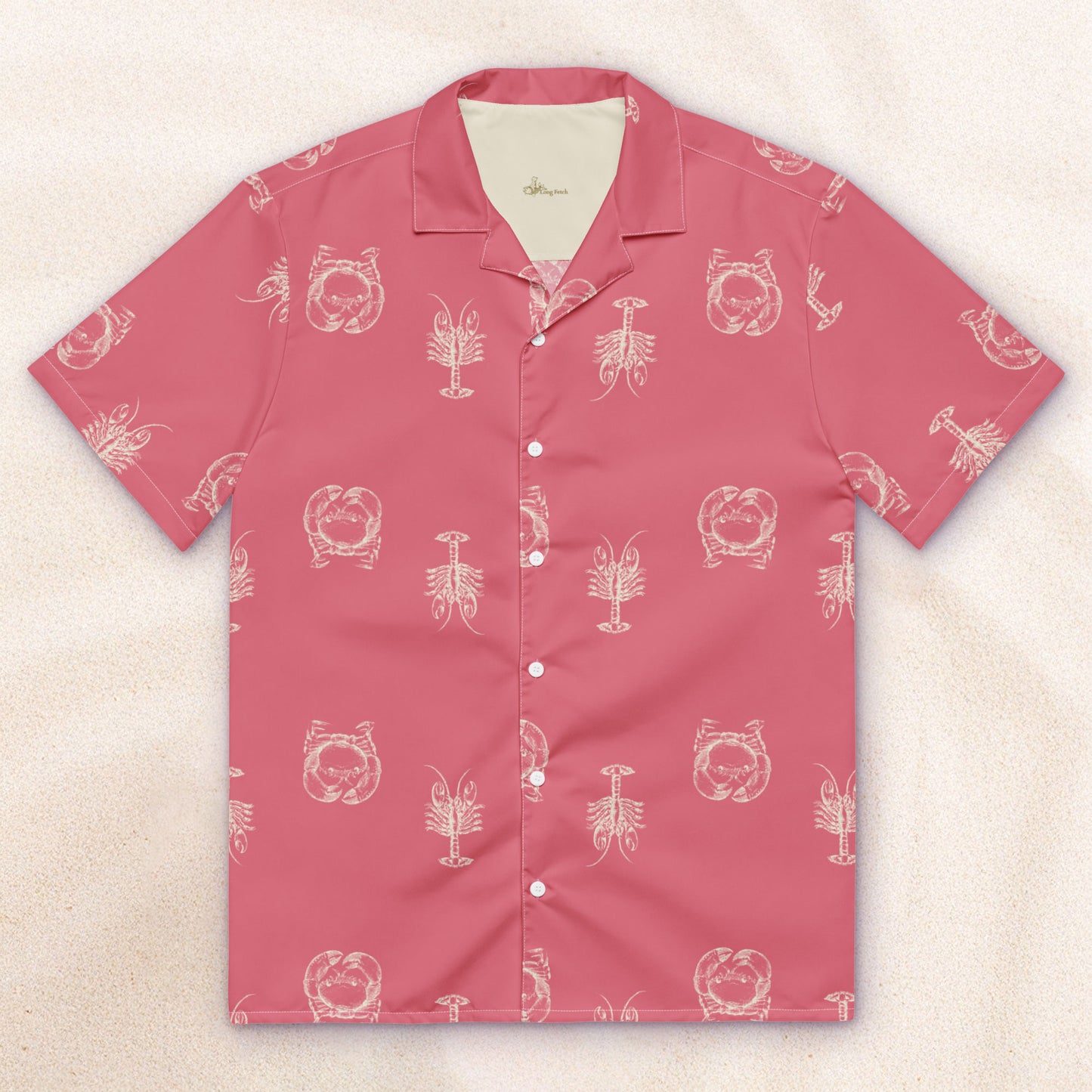 Field Guide Cuban Collar Shirt, Loose Repeat – Salmon