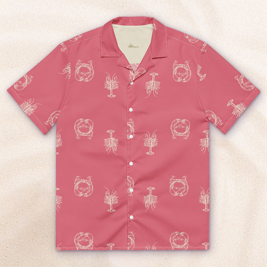 Field Guide Cuban Collar Shirt, Loose Repeat – Salmon