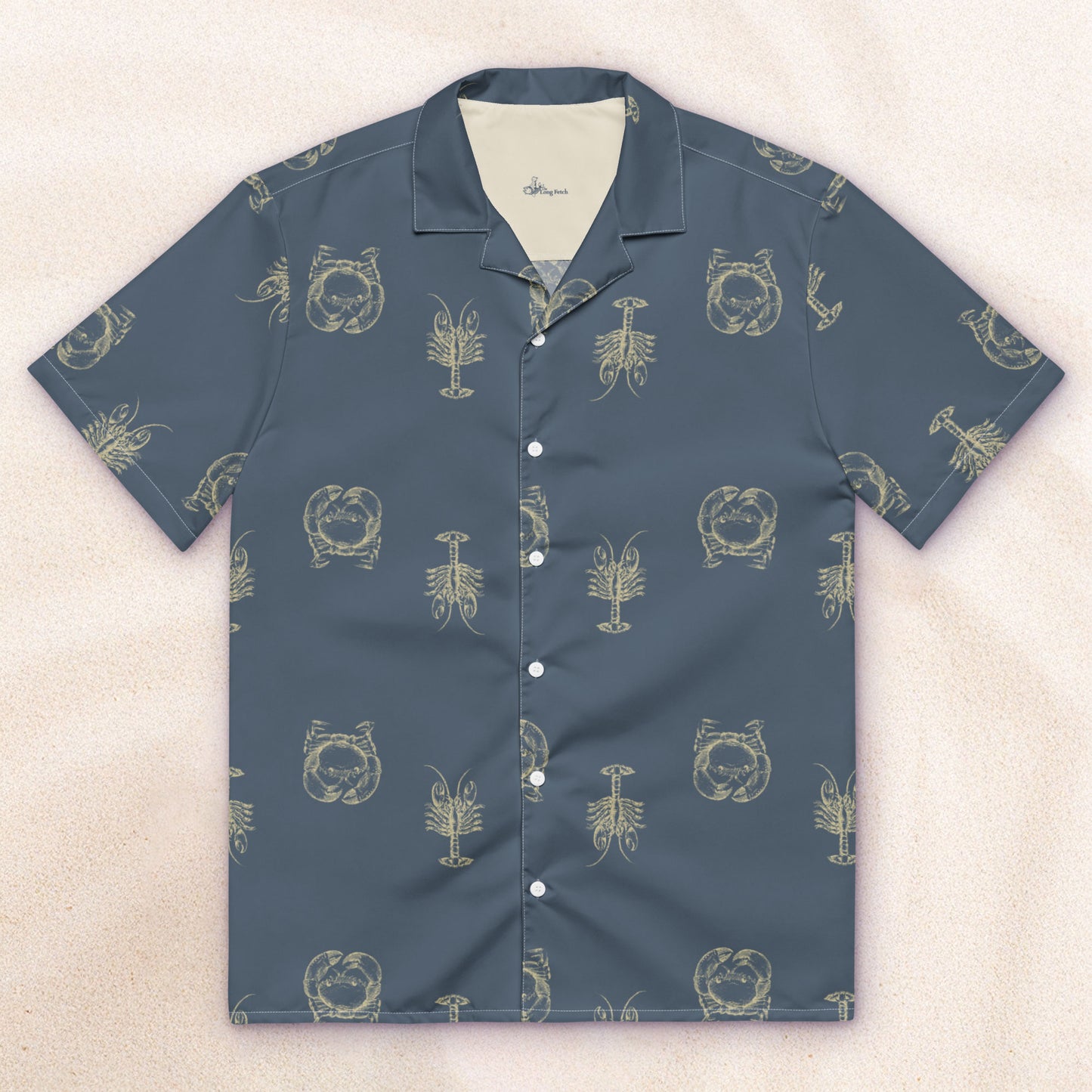 Field Guide Cuban Collar Shirt, Loose Repeat – Van Deusen Blue