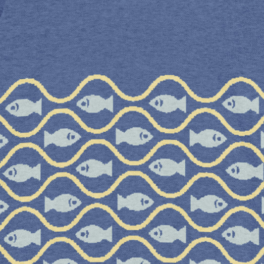 Fishy fish knitted sweater — ocean