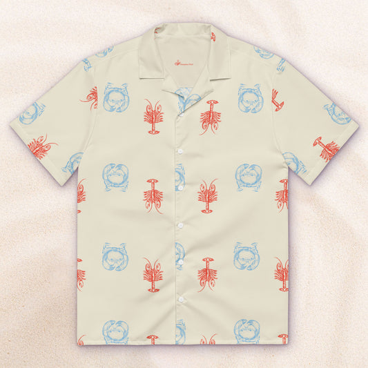Heavy Crabs and Jumbo Lobsters Vacation Shirt – Colorful Cream