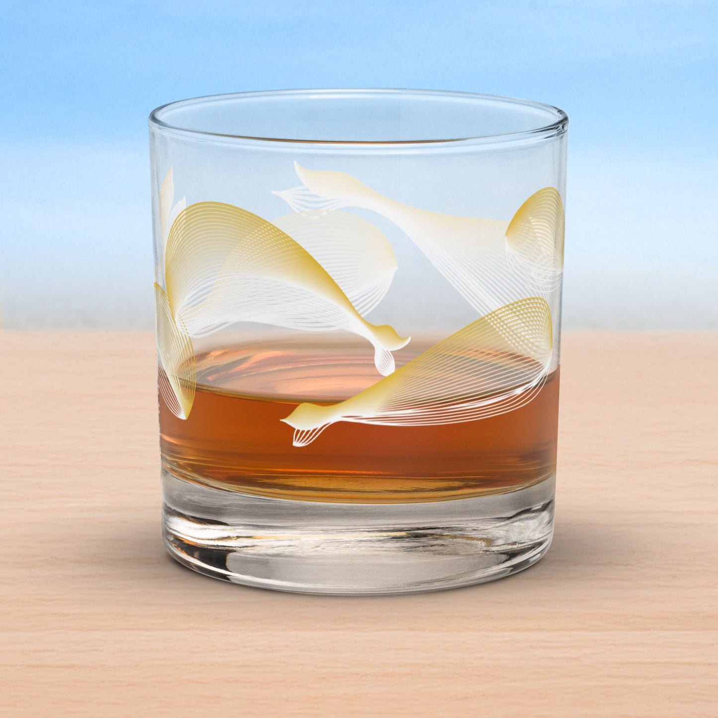 Whales old fashioned on-the-rocks glasses
