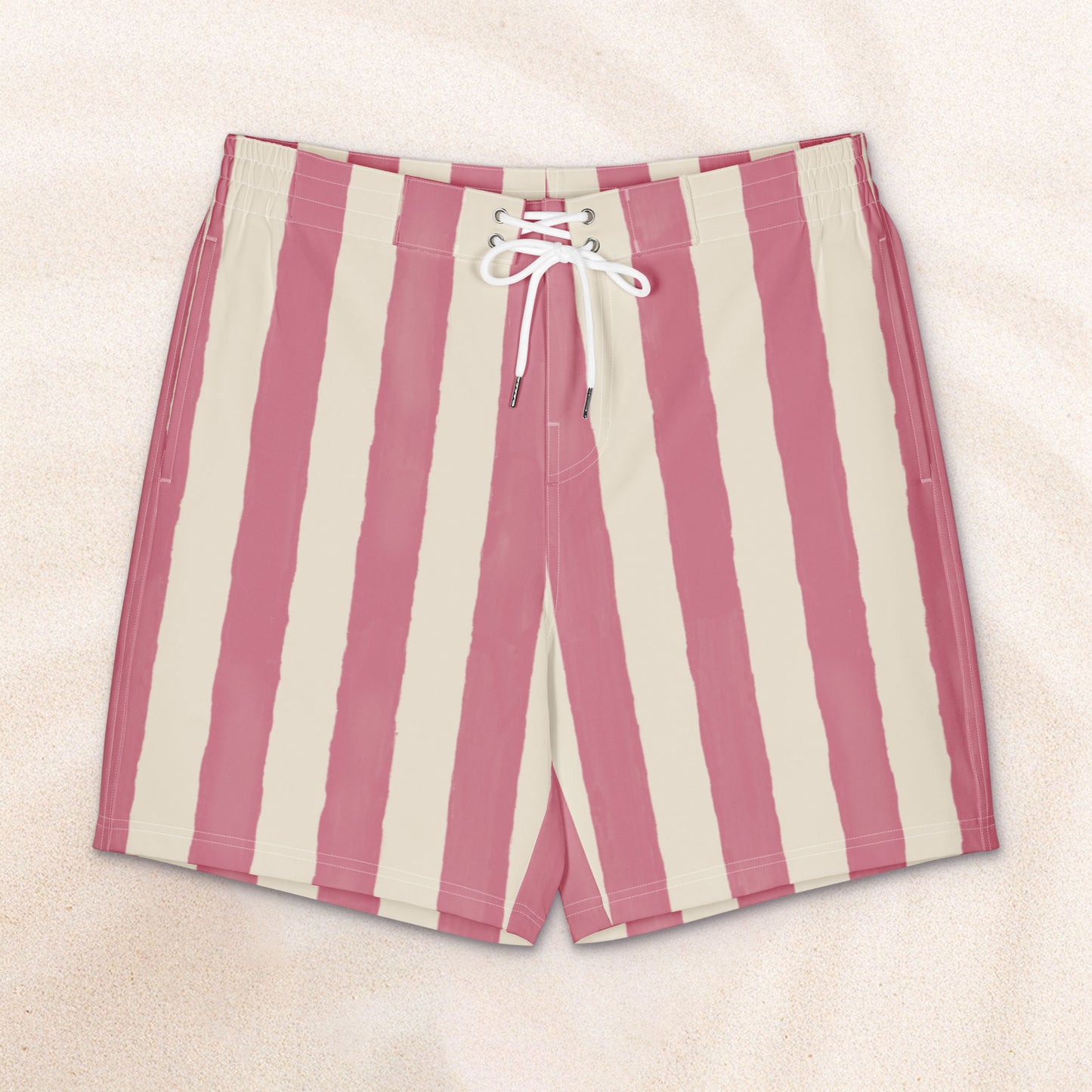 Palheiros Board Shorts – Pink and Cream