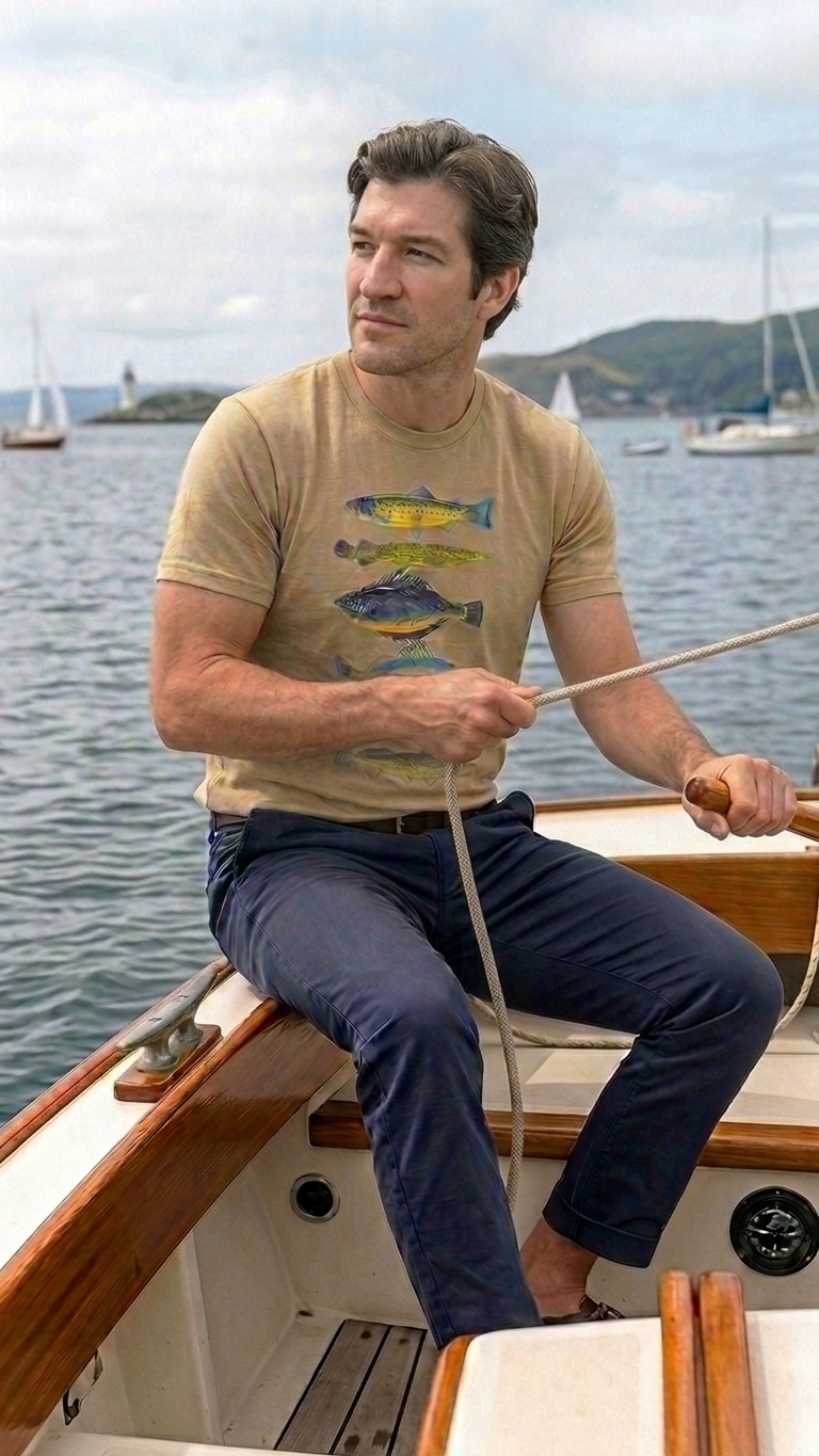Atlantic Catch T-Shirt – Khaki