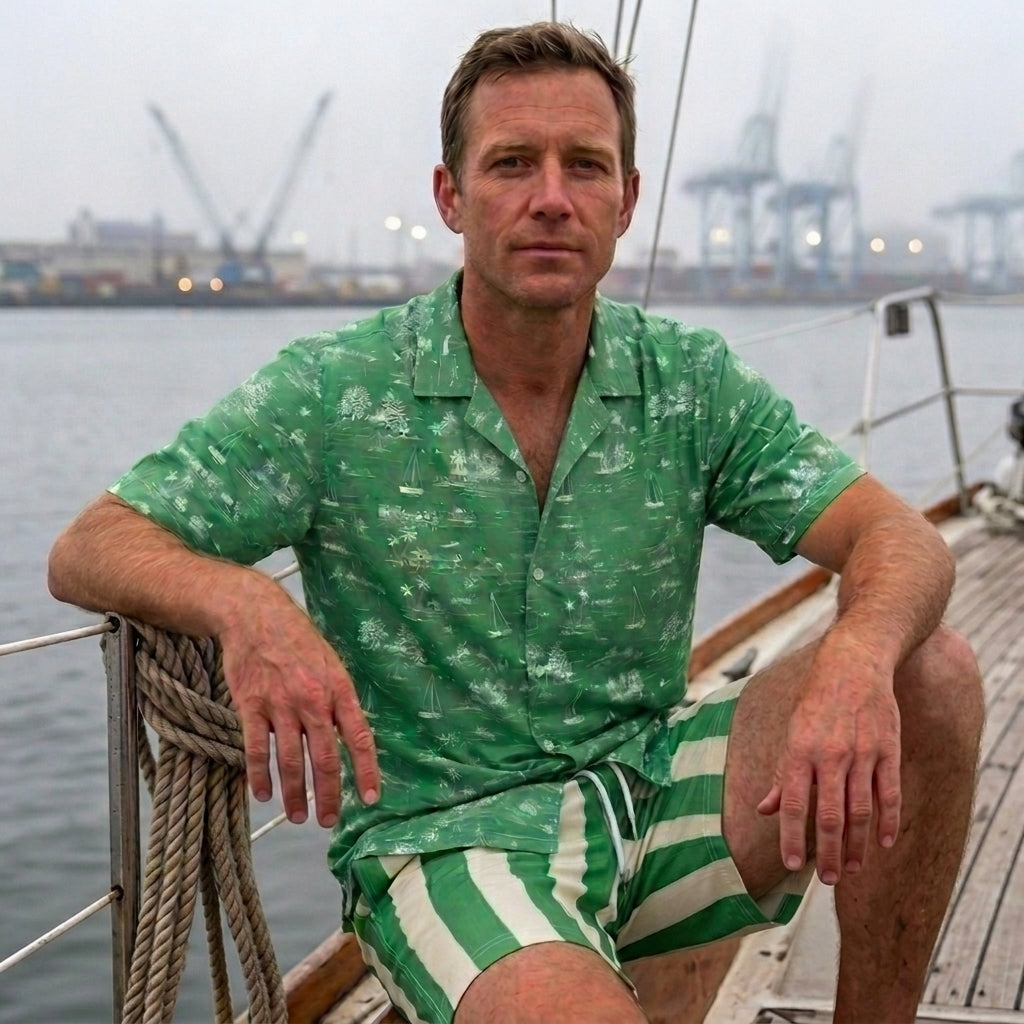 Palheiros Board Shorts – Palm Green