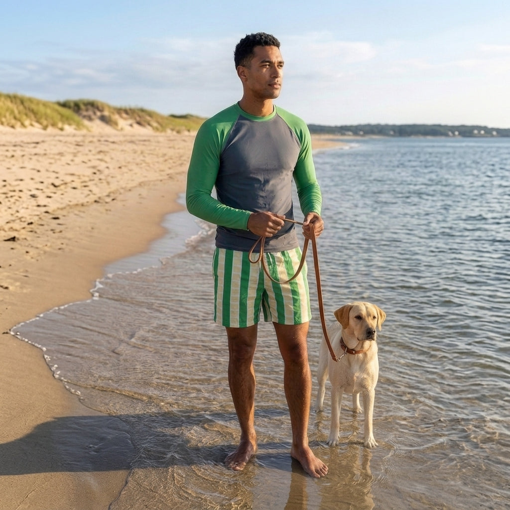 Palheiros Board Shorts – Turtle Stripe