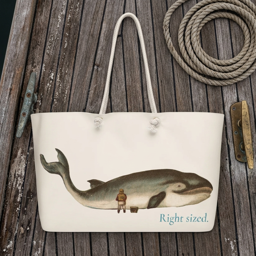 Right-sized Weekender Tote - Cream