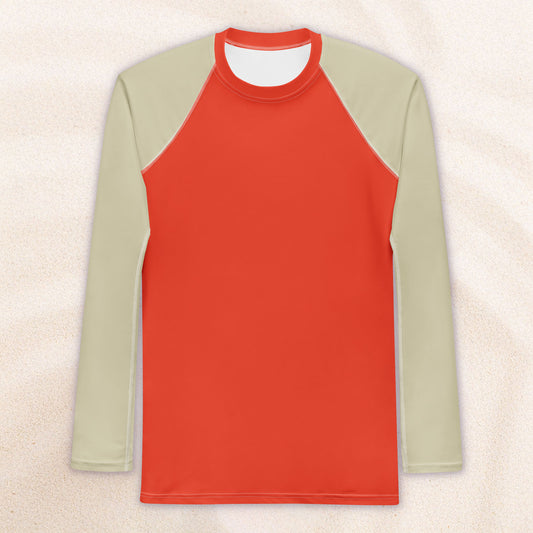 Color Block Surf Shirt – Dutch Cream and Cinnabar Red