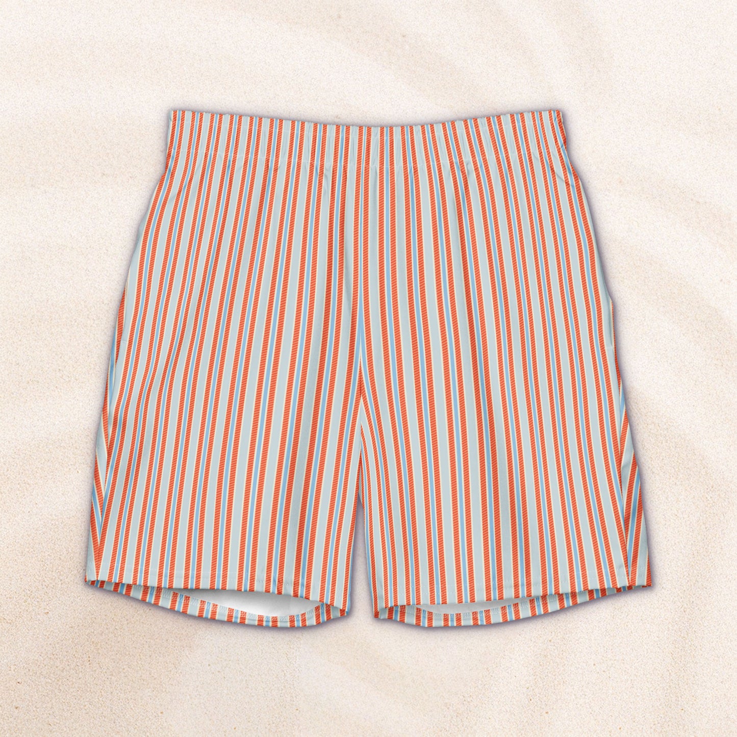 Red Regatta Stripe Eco-Friendly Swim Trunks