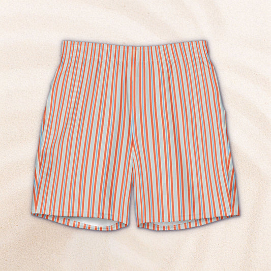 Red Regatta Stripe Eco-Friendly Swim Trunks