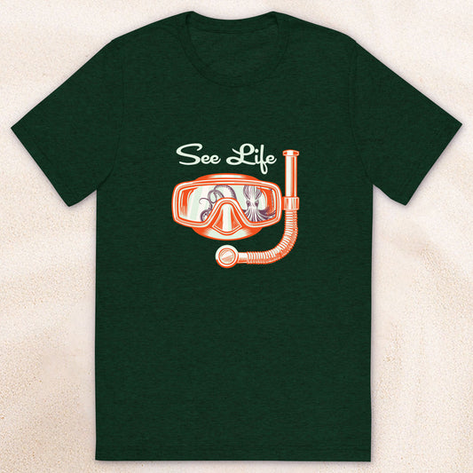 See Life Diver's T-Shirt – Emerald Triblend