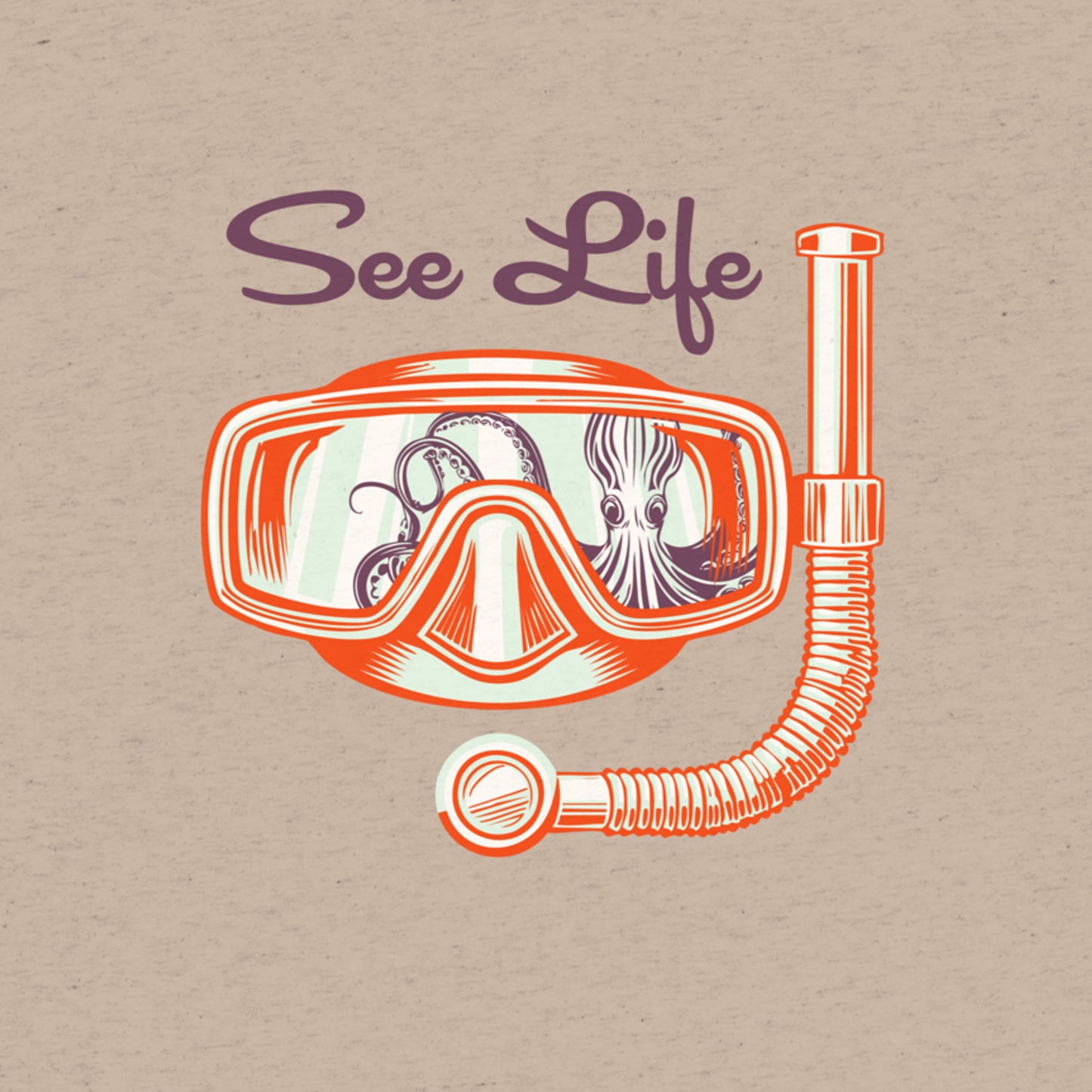 See Life Dive T-Shirt – Tan Triblend