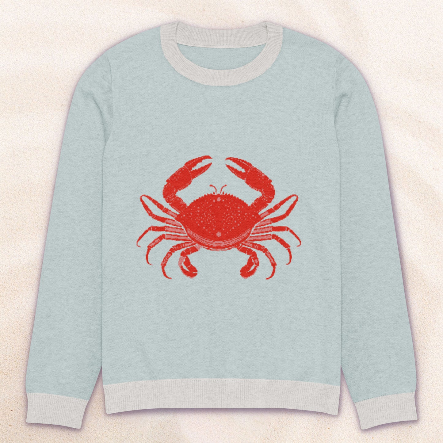 Crabby crew knit sweater – Seafoam