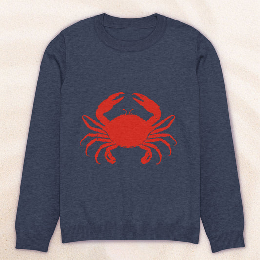 Crabby crew knit sweater – navy
