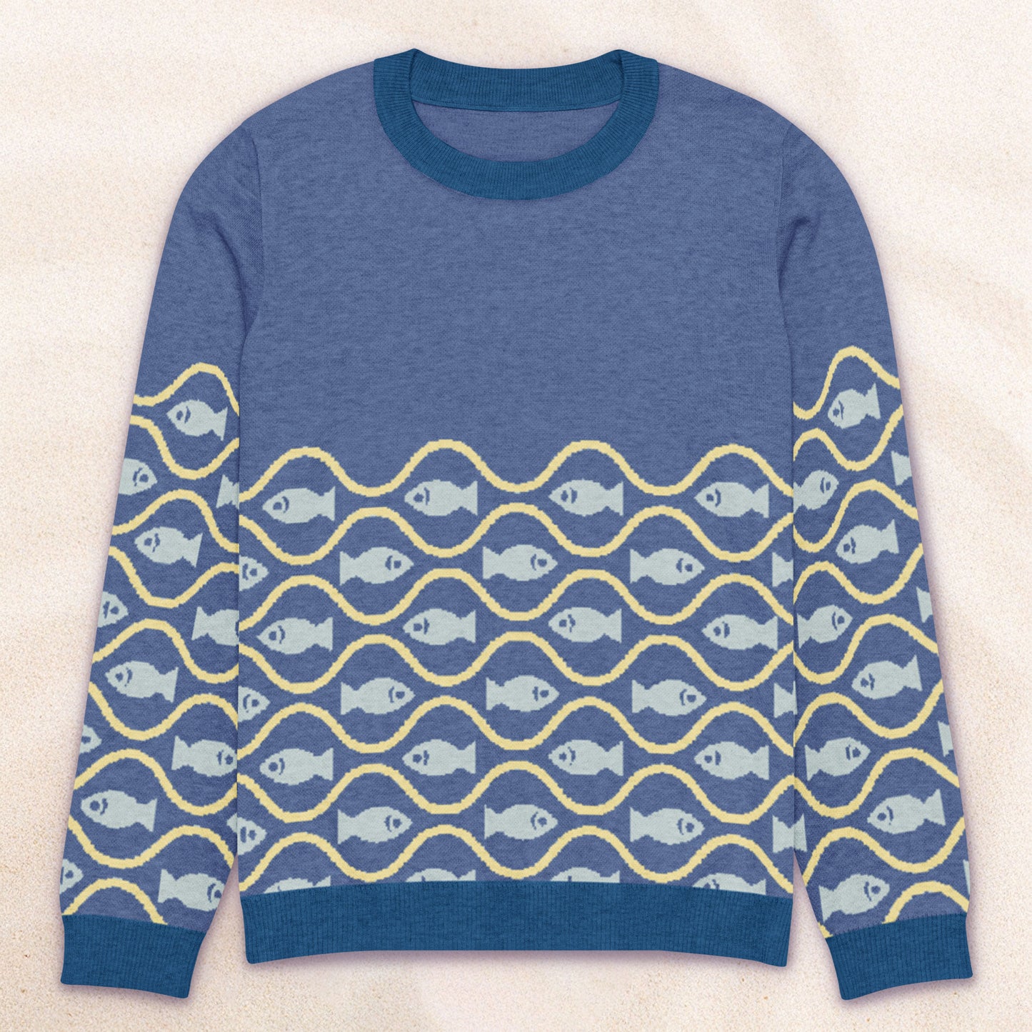 Fishy fish knitted sweater — ocean
