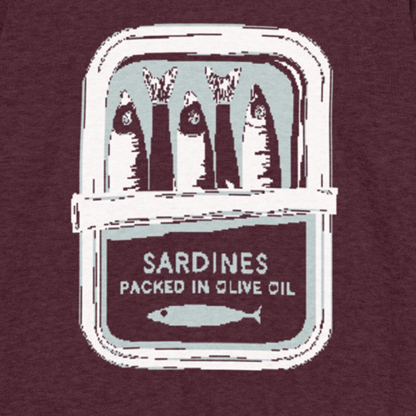 Cozy-as-a-Tin-of-Sardines Knit Sweater – Burgundy/Seafoam
