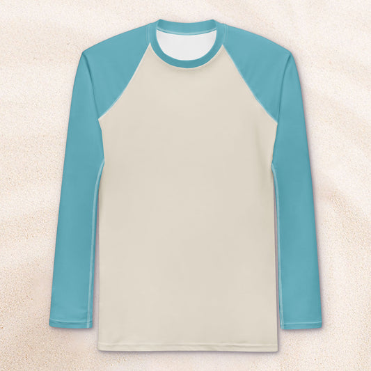 Color Block Surf Shirt – Light Ocean and Cream