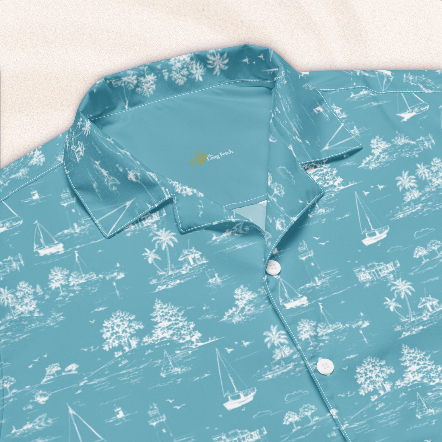 Seaside Toile Tropical Shirt – Ocean