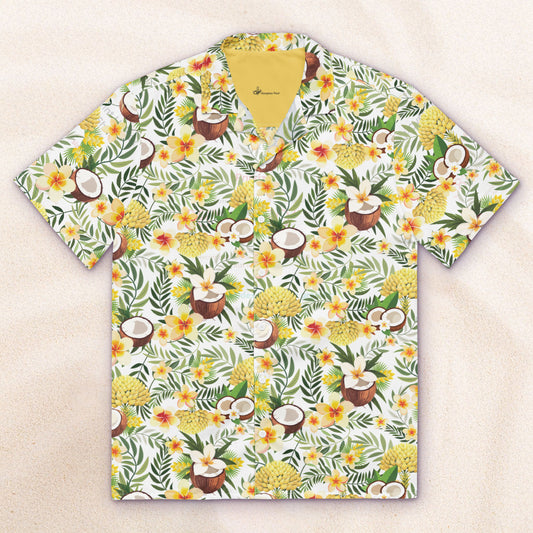Tropicalia Camp Shirt – White
