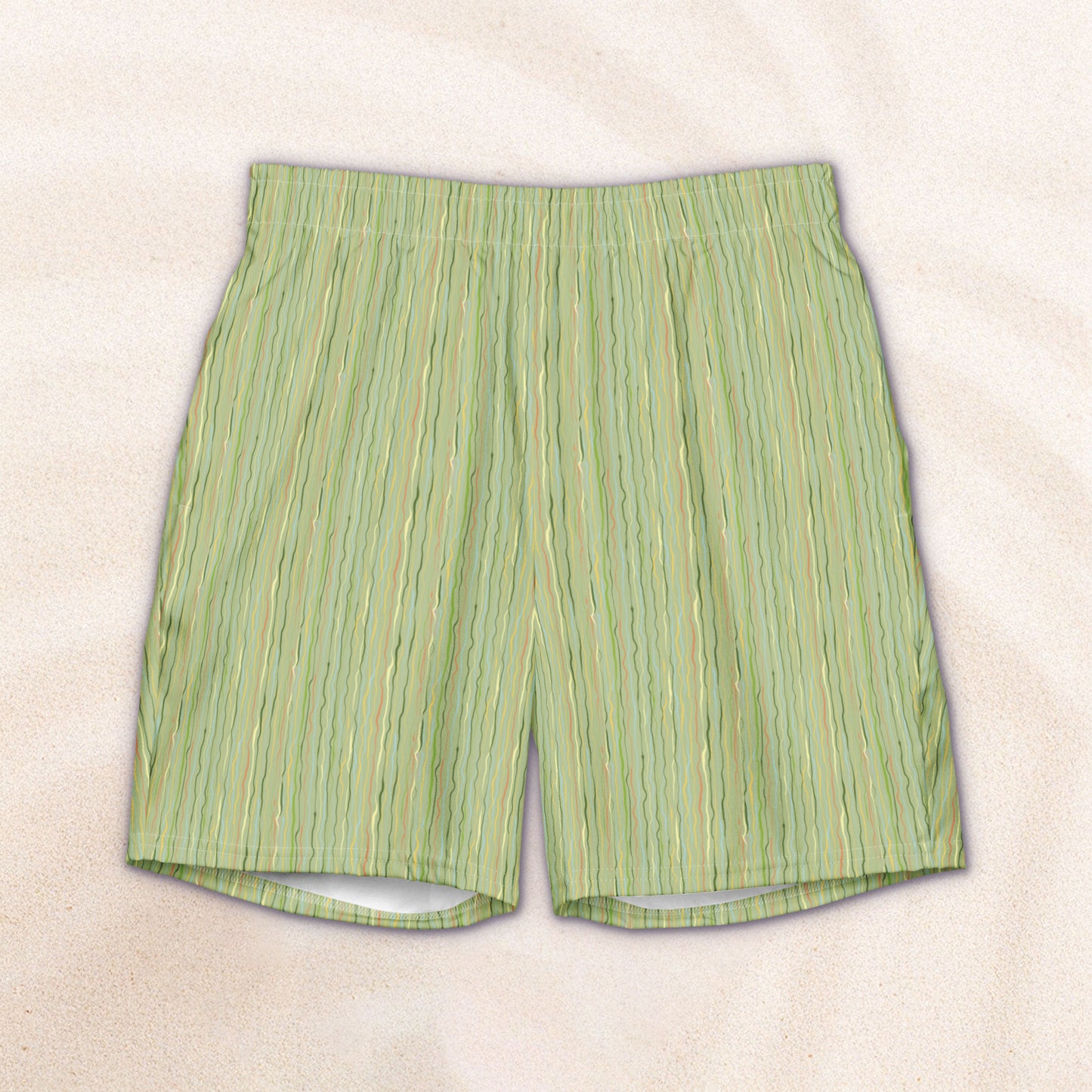 Tropicalia Swim Trunks – Light Grass with Sky Blue