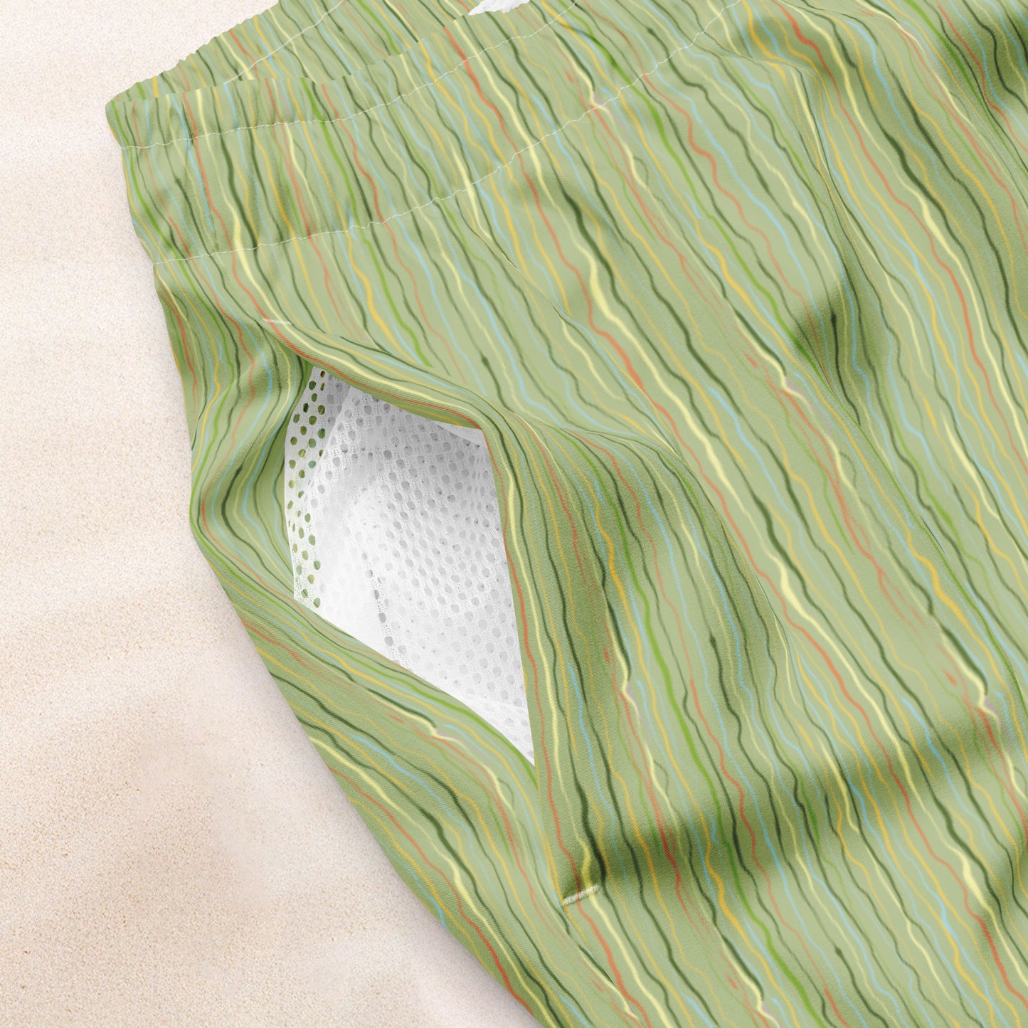 Tropicalia Swim Trunks – Light Grass with Sky Blue