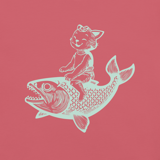 The Cat's Fish T-Shirt – Watermelon
